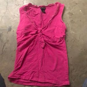 Pink shirt with tie in front size small